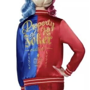 Harley Quinn Suicide Squad Joker Movie Licensed Varsity Bomber Jacket Sz Medium